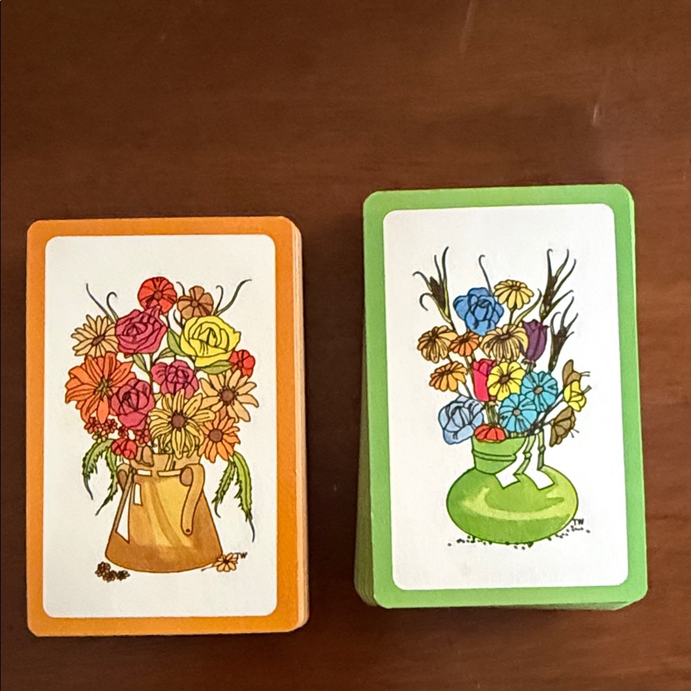 Vintage Hallmark Colorful Floral Playing Cards Set